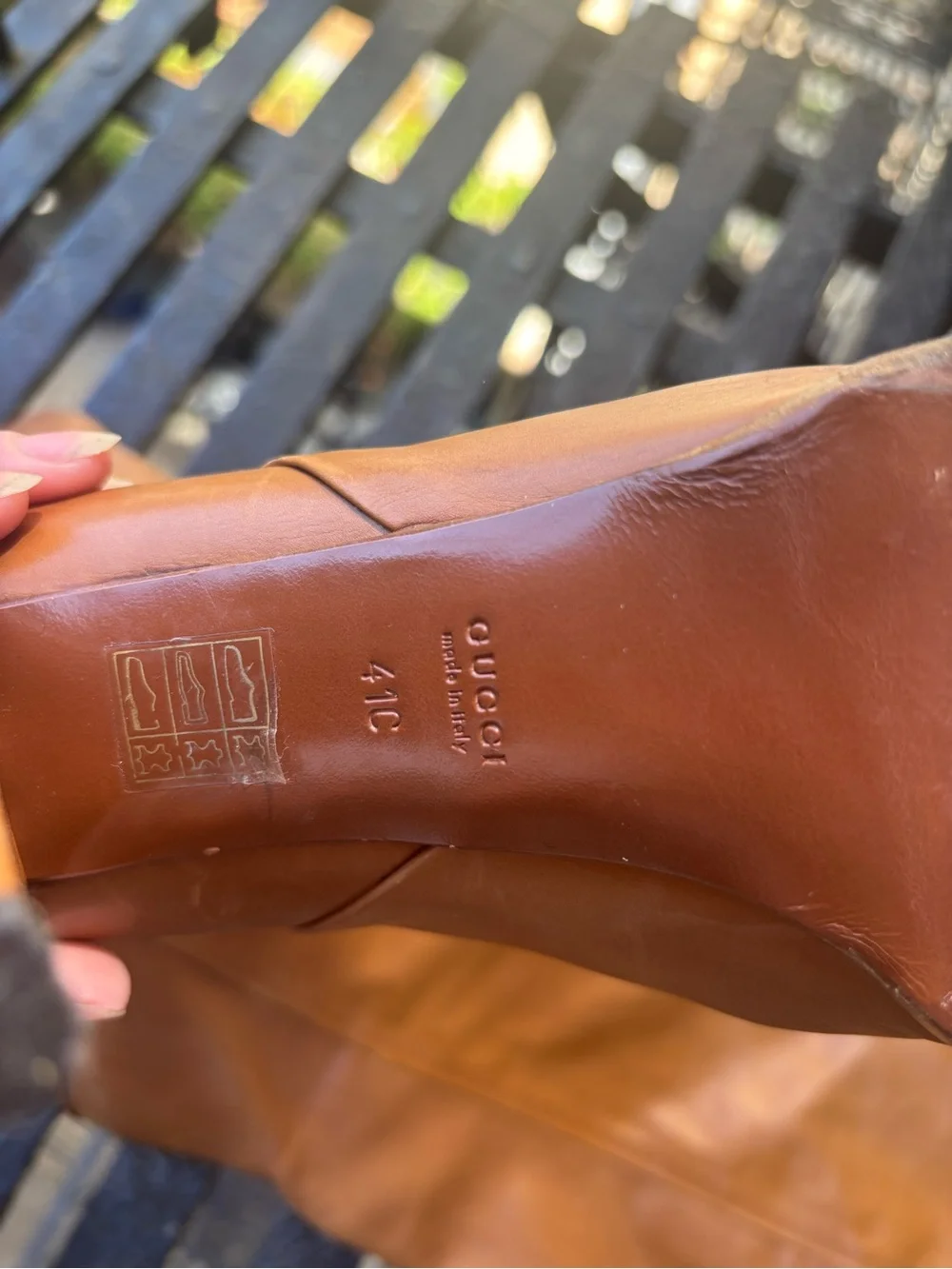 Authentic Gucci Tall Cognac Leather Over-the-Knee brown Boots - Picture 4 of 6